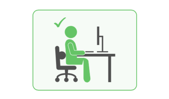 Good sitting posture illustration